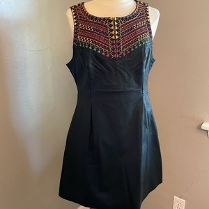 Free People Black Pleather Dress. Size 10